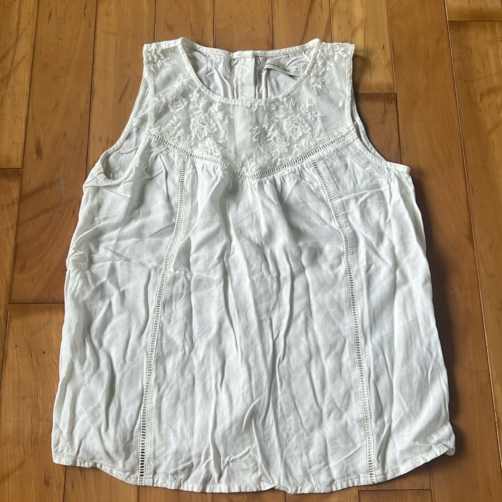 Abercrombie White Tank Top